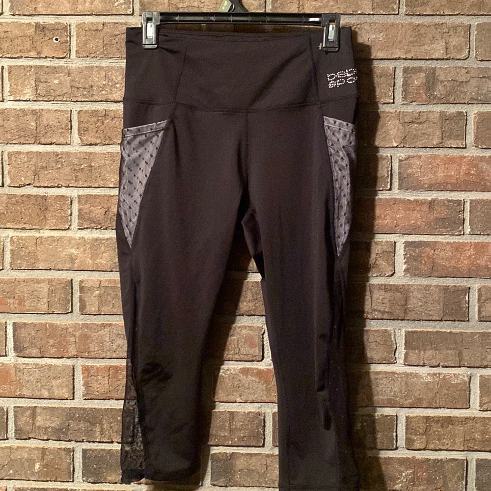 Bebe Black and Gray Leggings